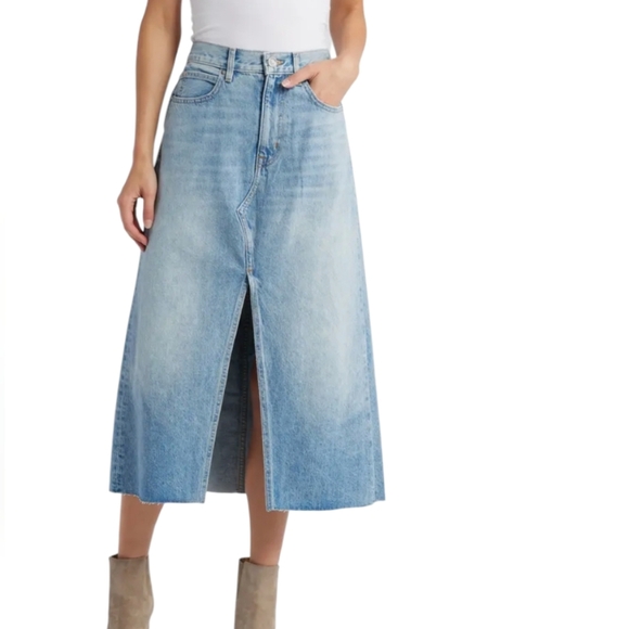 NEW ...SLVRLAKE Cotton Denim Midi Skirt... Size 29 - Picture 1 of 8
